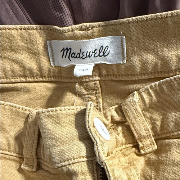 MADEWELL Emmett mustard wide leg high waisted 70s inspo exposed pocket jeans 28T - Picture 5 of 8